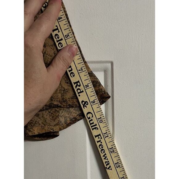 Abercrombie & Fitch Dress Women’s XS Brown Snakeskin Print Buttons Tie in Back - Picture 8 of 14